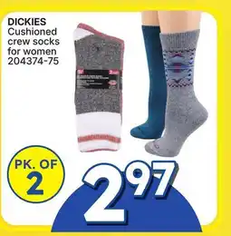 Rossy DICKIES Cushioned crew socks for women offer