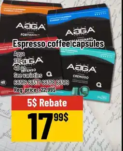 Mayrand Agga Espresso coffee capsules offer
