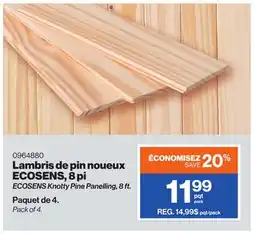 Patrick Morin ECOSENS Knotty Pine Panelling, 8 ft offer