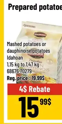 Mayrand Mashed potatoes or dauphinoise potatoes Idahoan offer