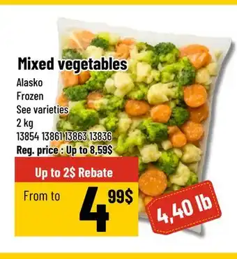 Mayrand Mixed vegetables Alasko Frozen 2 kg offer
