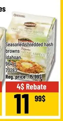 Mayrand Idahoan Seasoned shredded hash browns offer