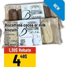 Mayrand Biscottone cocoa or milk biscuits Valentino offer