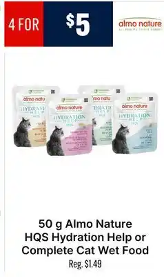 Ren’s Pets Depot 50 g Almo Nature HQS Hydration Help or Complete Cat Wet Food offer