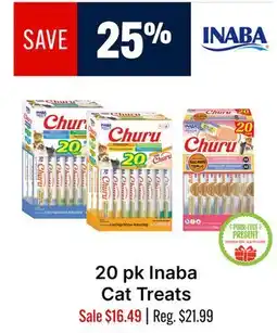 Ren’s Pets Depot 20 pk Inaba Cat Treats offer