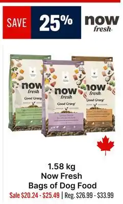 Ren’s Pets Depot 1.58 kg Now Fresh Bags of Dog Food offer