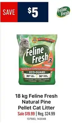 Ren’s Pets Depot 18 kg Feline Fresh Natural Pine Pellet Cat Litter offer