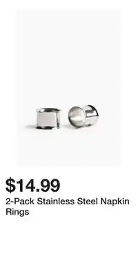 H&M 2-Pack Stainless Steel Napkin Rings offer
