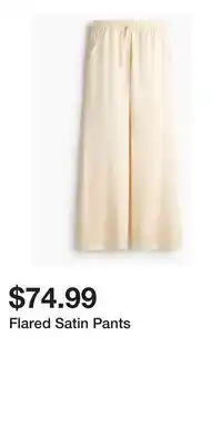 H&M Flared Satin Pants offer