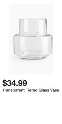 H&M Transparent Tiered Glass Vase offer