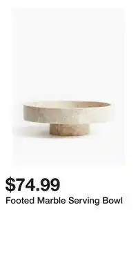 H&M Footed Marble Serving Bowl offer