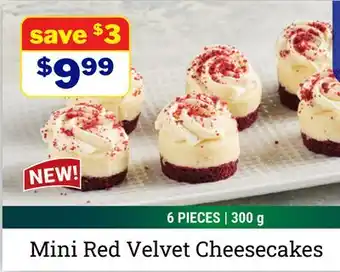 M & M Food Market Mini Red Velvet Cheesecakes offer