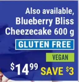 M & M Food Market Blueberry Bliss Cheezecake offer