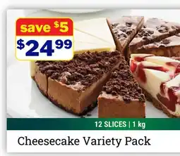 M & M Food Market Cheesecake Variety Pack offer