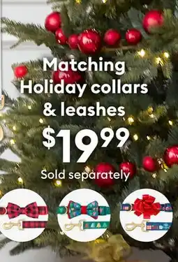 Petsmart Matching Holiday collars & leashes $ 19.99 offer