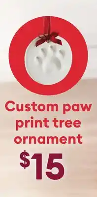 Petsmart Custom paw print tree ornament offer