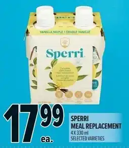 Metro Sperri meal replacement offer