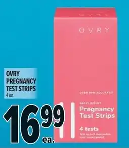Metro Ovry pregnancy test strips offer