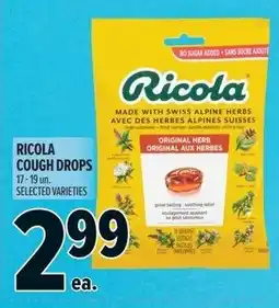 Metro Ricola cough drops offer
