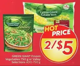 Sobeys Green Giant Frozen Vegetables or Valley Selections offer