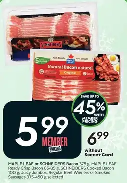 Sobeys Maple Leaf or Schneiders Bacon, offer