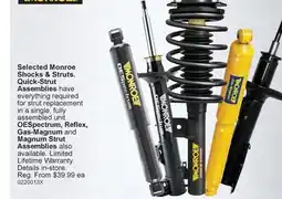 PartSource Selected Monroe Shocks & Struts offer