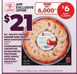 Independent City Market PC PACIFIC WHITE SHRIMP RING WITH SHRIMP RING MILD COCKTAIL SAUCE, 568 G offer