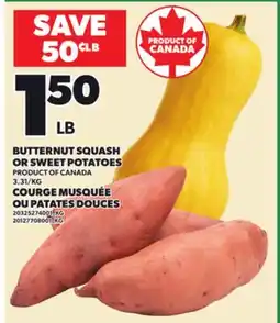 Independent City Market BUTTERNUT SQUASH OR SWEET POTATOES offer