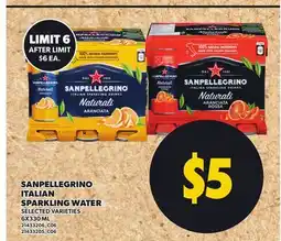 Independent City Market SANPELLEGRINO ITALIAN SPARKLING WATER, 6X330 ML offer