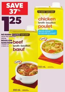 Independent City Market NO NAME BROTH, 900 ML offer