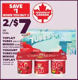 Independent City Market YOPLAIT TUBES, 448 G OR MINIGO, 6X60 G offer
