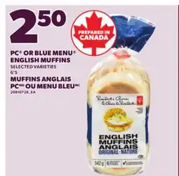 Independent City Market PC OR BLUE MENU ENGLISH MUFFINS, 6'S offer