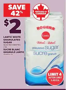 Independent City Market LANTIC WHITE GRANULATED SUGAR, 2 KG offer
