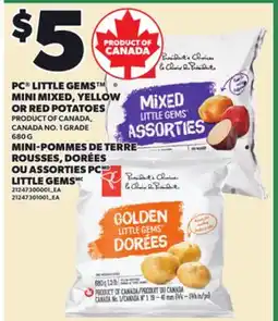 Independent City Market PC LITTLE GEMS MINI MIXED, YELLOW OR RED POTATOES, 680G offer