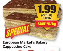 Starsky European Market's Bakery Cappuccino Cake offer