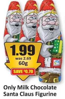 Starsky Only Milk Chocolate Santa Claus Figurine offer
