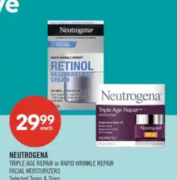 Shoppers Drug Mart NEUTROGENA TRIPLE AGE REPAIR or RAPID WRINKLE REPAIR FACIAL MOISTURIZERS offer
