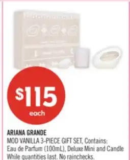 Shoppers Drug Mart ARIANA GRANDE MOD VANILLA 3-PIECE GIFT SET, Contains: Eau de Parfum (100mL), Deluxe Mini and Candle offer