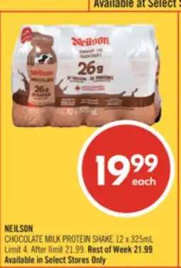 Shoppers Drug Mart NEILSON CHOCOLATE MILK PROTEIN SHAKE offer