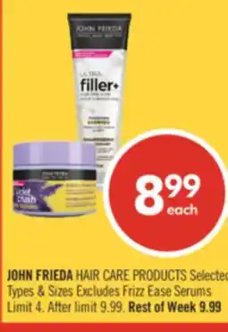 Shoppers Drug Mart JOHN FRIEDA HAIR CARE PRODUCTS offer