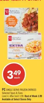 Shoppers Drug Mart PC SINGLE SERVE FROZEN ENTREES offer