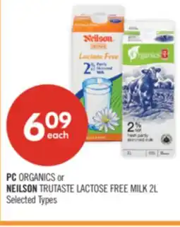 Shoppers Drug Mart PC ORGANICS or NEILSON TRUTASTE LACTOSE FREE MILK 2L offer