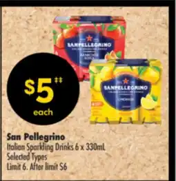 Shoppers Drug Mart San Pellegrino Italian Sparkling Drinks 6 x 330mL offer