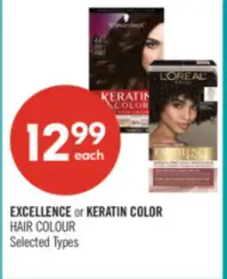 Shoppers Drug Mart EXCELLENCE or KERATIN COLOR HAIR COLOUR offer