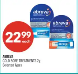 Shoppers Drug Mart ABREVA COLD SORE TREATMENTS offer