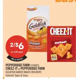 Shoppers Drug Mart PEPPERIDGE FARM COOKIES, CHEEZ-IT or PEPPERIDGE FARM GOLDFISH BAKED SNACK CRACKERS offer