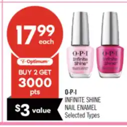 Shoppers Drug Mart O·P·I INFINITE SHINE NAIL ENAMEL offer