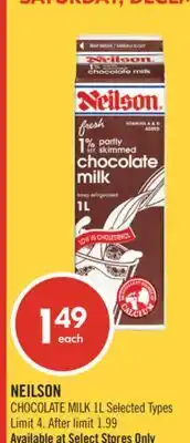 Shoppers Drug Mart NEILSON CHOCOLATE MILK 1L offer