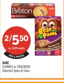 Shoppers Drug Mart DARE COOKIES or CRACKERS offer