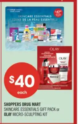 Shoppers Drug Mart SHOPPERS DRUG MART SKINCARE ESSENTIALS GIFT PACK or OLAY MICRO-SCULPTING KIT offer